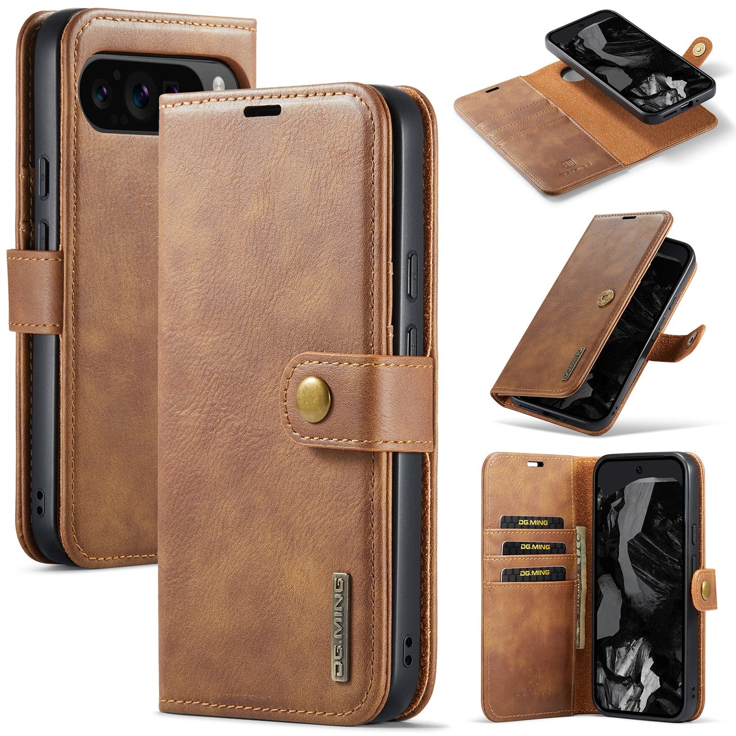 2-in-1 Detachable Flip Leather Wallet Case for Pixel 9 Pro XL