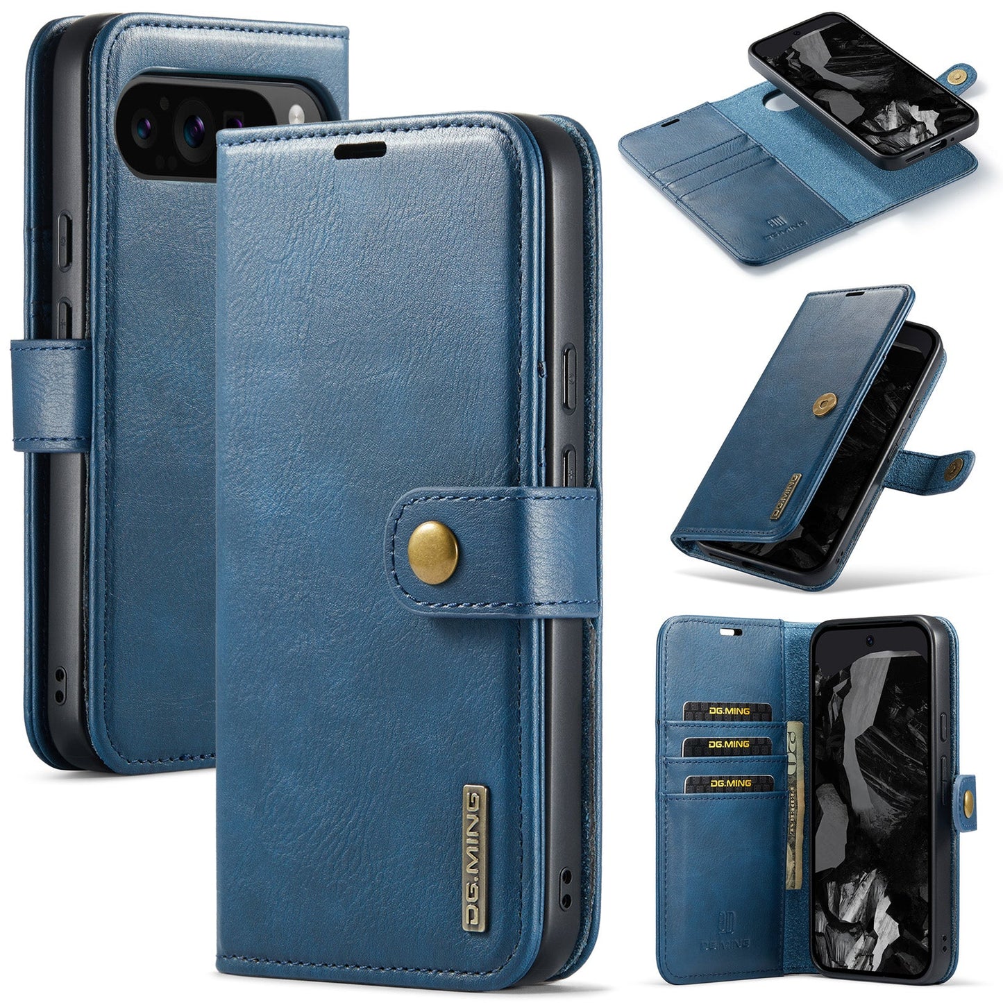 2-in-1 Detachable Flip Leather Wallet Case for Pixel 9 Pro XL